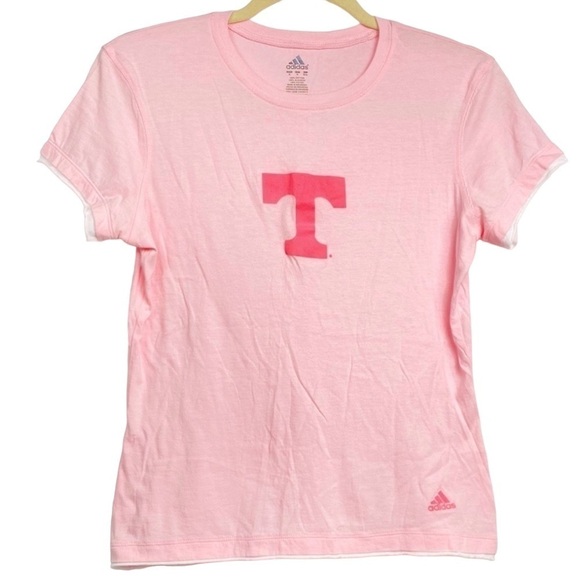 Adidas Tennessee Women’s Sz Medium Pink Short Sleeve Fitted T-Shirt - Picture 1 of 4